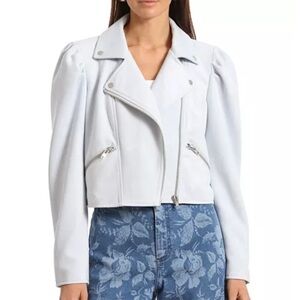 Bagatelle Light Gray Leather Jacket